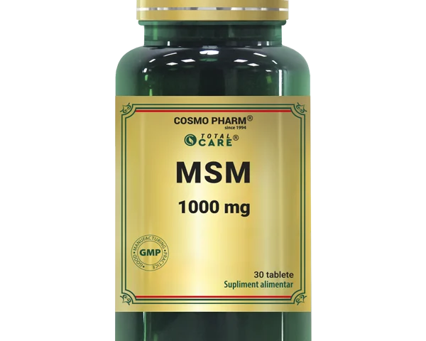 MSM 1000 mg Cosmopharm – supliment pentru articulatii sanatoase, reducerea durerii si mobilitate articulara