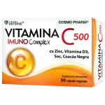 Vitamina C 500 Imuno Complex Cosmopharm supliment alimentar pentru sustinerea imunitatii si protectie antioxidanta