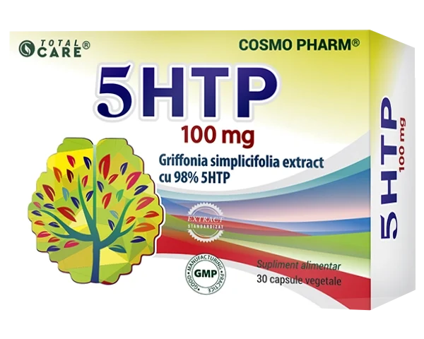 5 HTP Cosmopharm supliment pentru sustinerea serotoninei anti depresiv natural
