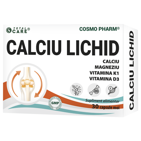 Calciu Lichid Cosmopharm – supliment alimentar pentru sustinerea sanatatii oaselor si dintilor
