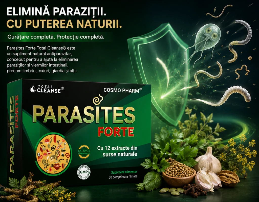 Parasites Forte Total Cleanse® – Pentru Paraziti Intestinali si Viermi 7 Parasits Forte - Cel mai bun medicament pentru paraziti intestinali