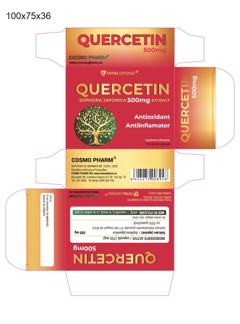 QUERCETIN 500 mg, Antiinflamator Puternic, Antioxidant Natural - imagine 2