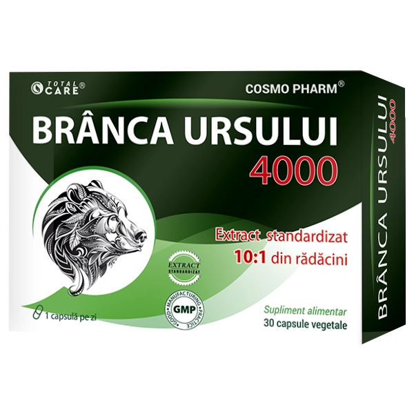Branca Ursului 4000 mg Cosmopharm supliment alimentar natural pentru sustinerea vitalitatii si energiei organismului