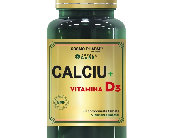 Calciu + Vitamina D3 Cosmopharm supliment pentru sanatatea oaselor si sustinerea imunitatii