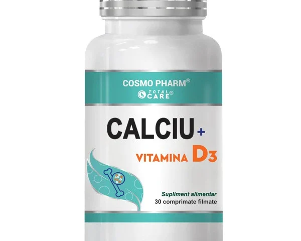 Calciu + Vitamina D3 Cosmopharm supliment pentru sanatatea oaselor si sustinerea imunitatii