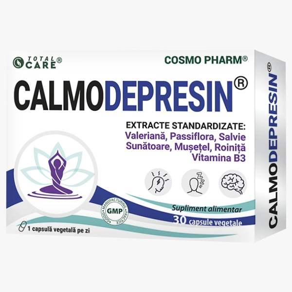 Calmo Depresin Cosmopharm supliment natural pentru reducerea stresului si echilibru emotional