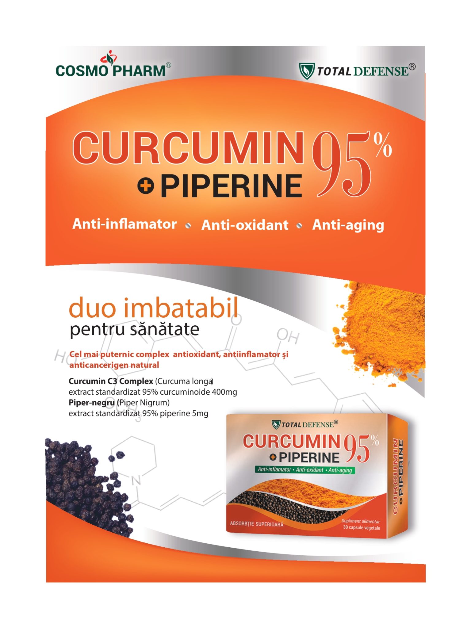Curcumin Piperine® 95 (curcumina cu piperina) 10/30 Capsule