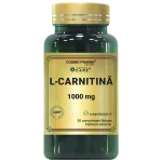 L- CARNITINA 1000 mg, 30/60 cp pentru slabit si masa musculara 2 Flacon L-Carnitina 1000 mg – supliment alimentar cu tartrat de L‑Carnitina pentru transformarea grăsimilor în energie, susținerea masei musculare și performanței fizice | Cosmopharm