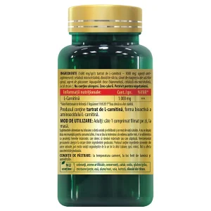 L-Carnitina 1000 mg, Pentru Slabit si Masa Musculara