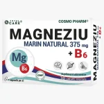 Magneziu Marin Natural 375 + B6 Premium – Stres, Nervozitate capsule vegetale 2 Magneziu marin 375 + B6 Premium Formula Cosmopharm supliment alimentar pentru sustinerea sistemului nervos si sanatatea musculara