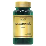 Flacon Melatonina 5 mg – supliment natural pentru inducerea somnului odihnitor, reglarea ritmului circadian și reducerea insomniei ocazionale | Cosmopharm