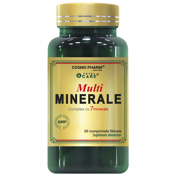 Multiminerale Cosmopharm supliment alimentar cu minerale esentiale pentru sustinerea sanatatii si echilibrului organismului
