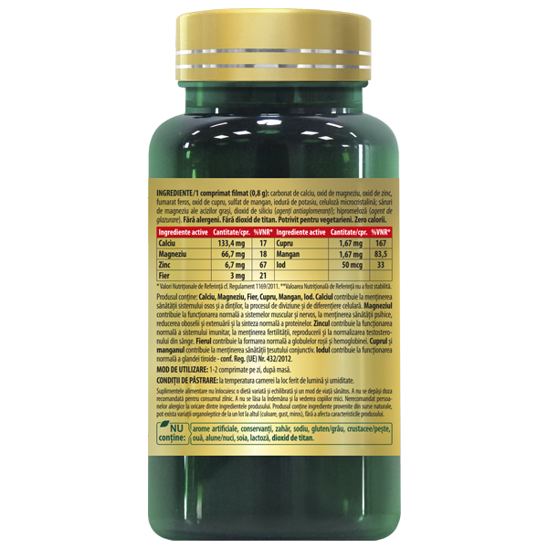 Multiminerale, 30 comprimate filmate 4 Multiminerale Cosmopharm supliment alimentar cu minerale esentiale pentru sustinerea sanatatii si echilibrului organismului