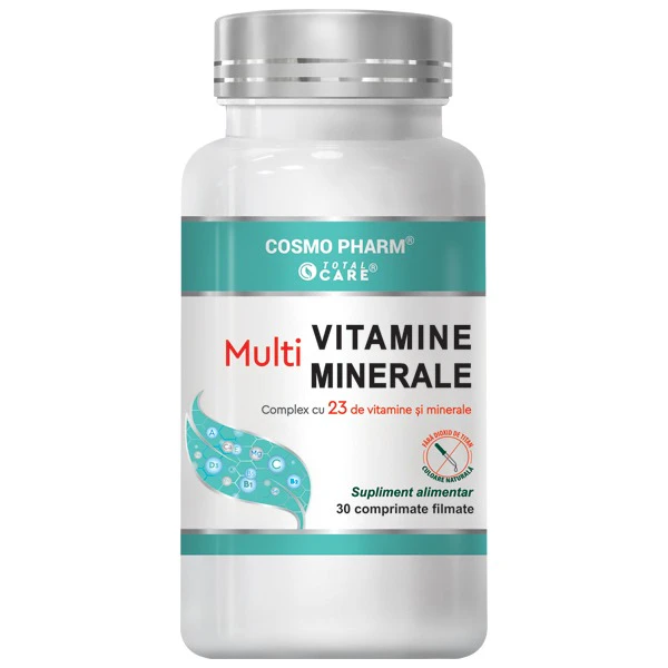 Multivitamine si Multiminerale Cosmopharm supliment alimentar pentru sustinerea energiei, vitalitatii si sanatatii generale
