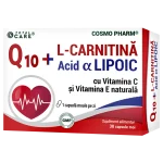 Q10 L-Carnitina Acid Alfa Lipoic 2 Q10 L-Carnitina Acid Alfa Lipoic Cosmopharm supliment pentru energie si sustinerea metabolismului