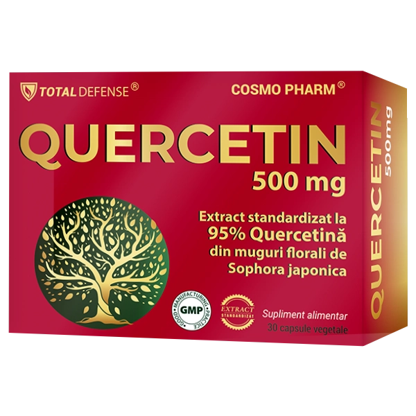 Quercetin 500mg Cosmopharm supliment antioxidant natural pentru imunitate si reducerea inflamatiei