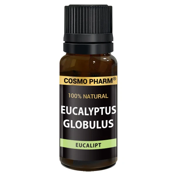 Sticlă Ulei Esențial de Eucalipt (10 ml) – ulei esențial 100% natural pentru uz intern cu proprietăți antiseptice, expectorante și susținerea imunității | Cosmopharm