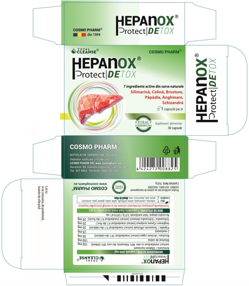 Hepanox Protect Detox - Protectie Ficat, 30 Capsule - imagine 2