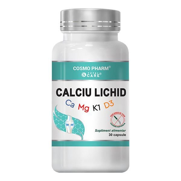 CALCIU LICHID cu Magneziu, Vitamina K1 si D3 - 90 capsule