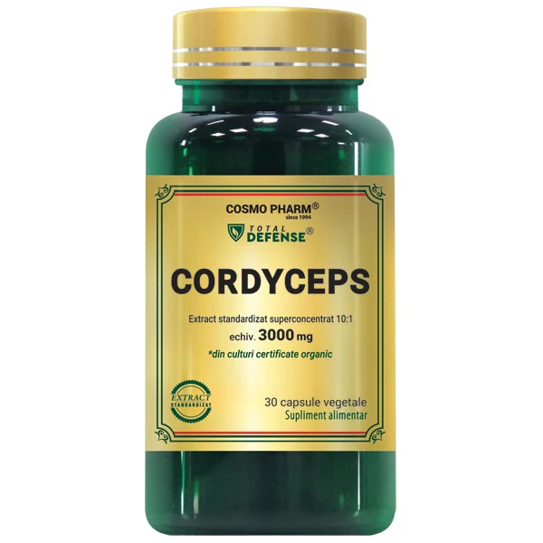 Cordyceps 300 mg supliment natural cu ciupercă adaptogenă pentru energie, vitalitate și susținerea imunității