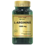 L-ARGININA 1000 mg, 30/60 comprimate filmate 1 L-Arginina 1000 mg Cosmopharm supliment alimentar cu aminoacid pentru circulatie, energie si sustinerea masei musculare