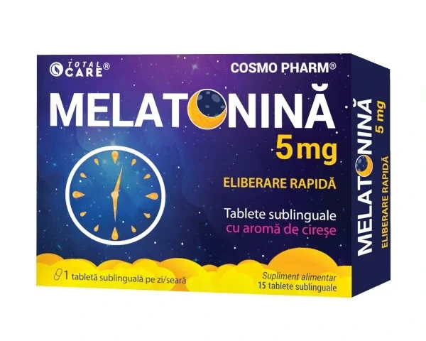 Melatonina 5 mg Somn Profund Cosmopharm capsule pentru reglarea ritmului circadian