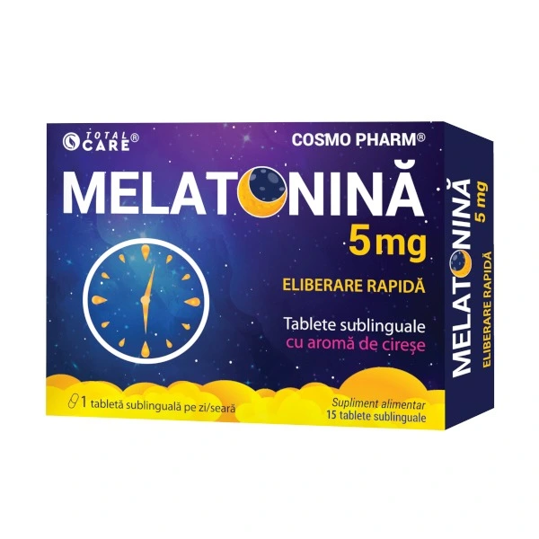 Melatonina 5 mg Somn Profund Cosmopharm capsule pentru reglarea ritmului circadian
