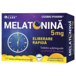MELATONINA 5 mg FAST RELEASE - Adormi Usor, Somn Profund 1 Melatonina 5 mg Somn Profund Cosmopharm capsule pentru reglarea ritmului circadian