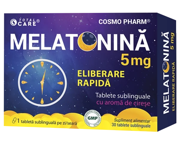 Melatonina 5 mg Somn Profund Cosmopharm capsule pentru reglarea ritmului circadian