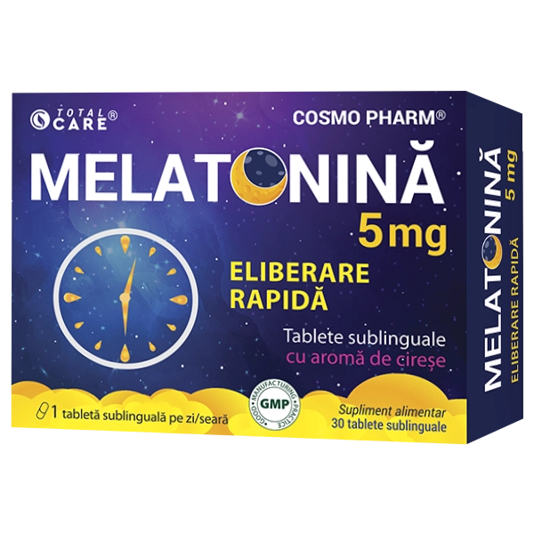 Melatonina 5 mg Somn Profund Cosmopharm capsule pentru reglarea ritmului circadian