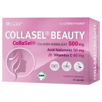 CollaSel Beauty Cosmopharm – colagen hidrolizat sub forma de peptide, supliment pentru hidratarea pielii, fermitatea tenului si sustinerea sanatatii parului si unghiilor