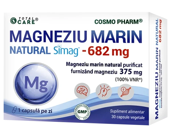 Magneziu Marin Natural Purificat Cosmopharm supliment pentru sănătatea mușchilor și oaselor