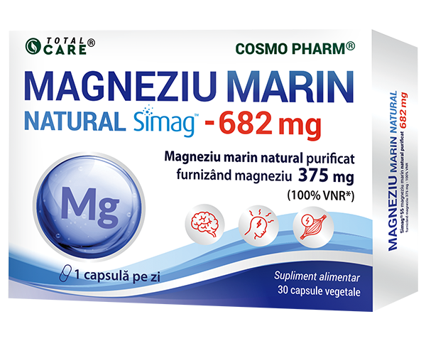 Magneziu Marin Natural Purificat Cosmopharm supliment pentru sănătatea mușchilor și oaselor