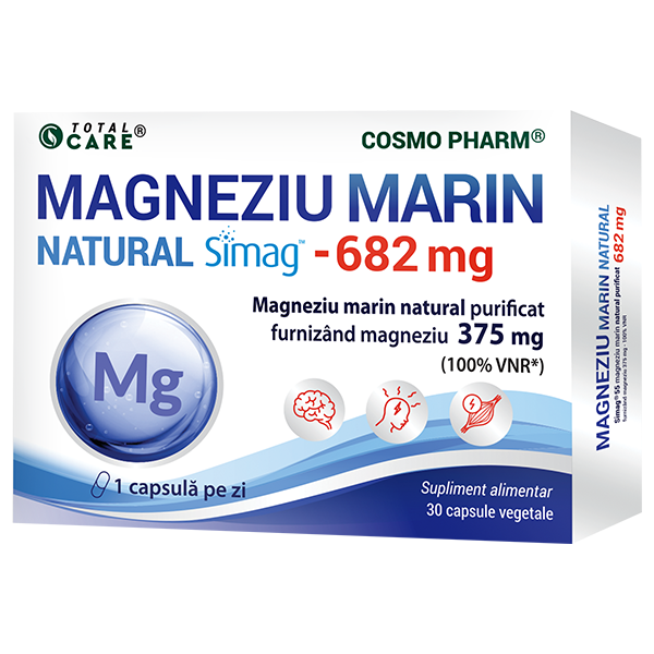 Magneziu Marin Natural Purificat Cosmopharm supliment pentru sănătatea mușchilor și oaselor