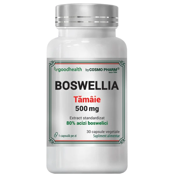 Boswellia Serrata extract Tămâie Cosmopharm – supliment natural pentru sustinerea articulatiilor, mobilitate si reducerea inflamatiei