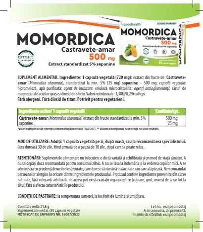 MOMORDICA / Castravete-amar 8 momordica prospect beneficii