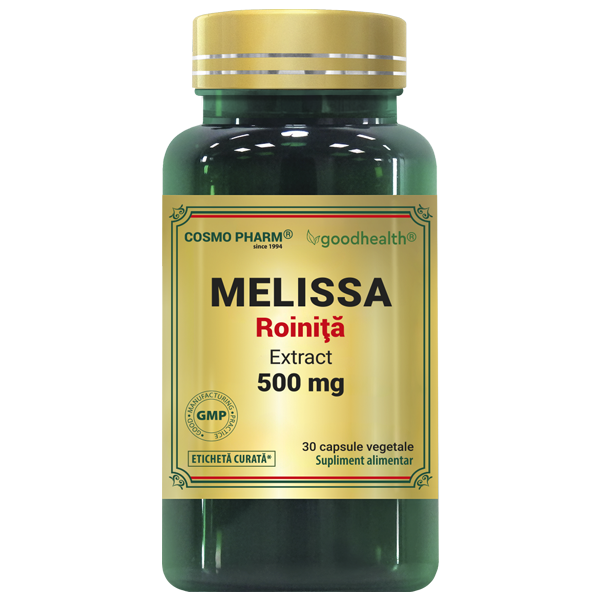 Melissa (Roinita) Cosmopharm capsule – supliment alimentar pe baza de roinita pentru relaxare, echilibru emotional si somn odihnitor
