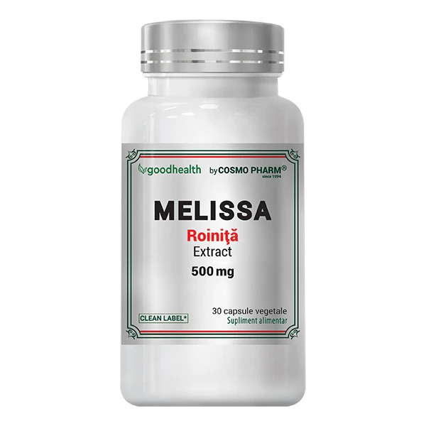 Melissa (Roinita) Cosmopharm capsule – supliment alimentar pe baza de roinita pentru relaxare, echilibru emotional si somn odihnitor