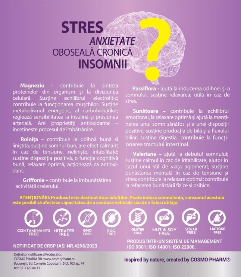 CALMOZEN pentru calm, echilibru si somn de calitate - fara alergeni