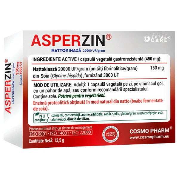 Asperzin Cosmopharm supliment pentru sustinerea sanatatii inimii si a circulatiei sanguine