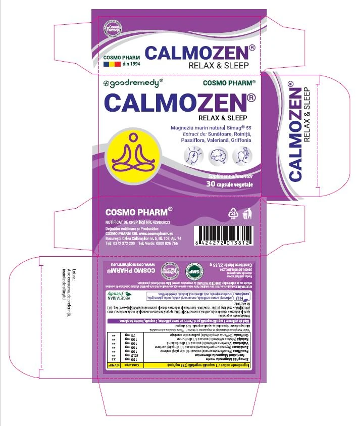 Calmozen Cosmopharm – supliment alimentar pentru relaxare si reducerea stresului