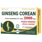 Ginseng Corean, 2000 mg, 30 capsule vegetale 2 Ginseng Corean 2000 Cosmopharm – supliment alimentar pentru energie, vitalitate si sustinerea organismului