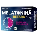 MELATONINA RETARD 5 mg - Somn usor si odihnitor 2 Melatonina Retard 5 mg Cosmo Pharm – supliment pentru somn odihnitor cu eliberare prelungită