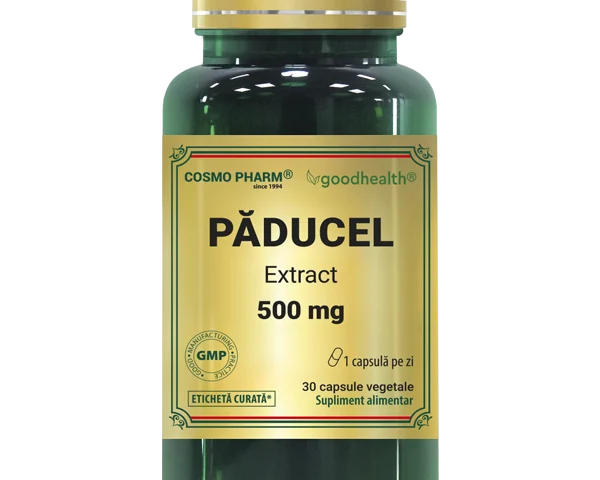 Păducel Cosmopharm – supliment natural cu extract de păducel pentru susținerea sănătății inimii, reglarea tensiunii arteriale și îmbunătățirea circulației sanguine