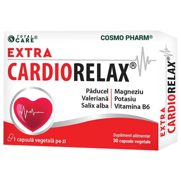 Extra CardioRelax Cosmopharm supliment alimentar pentru sustinerea sanatatii inimii, circulatiei si functiei cardiovasculare