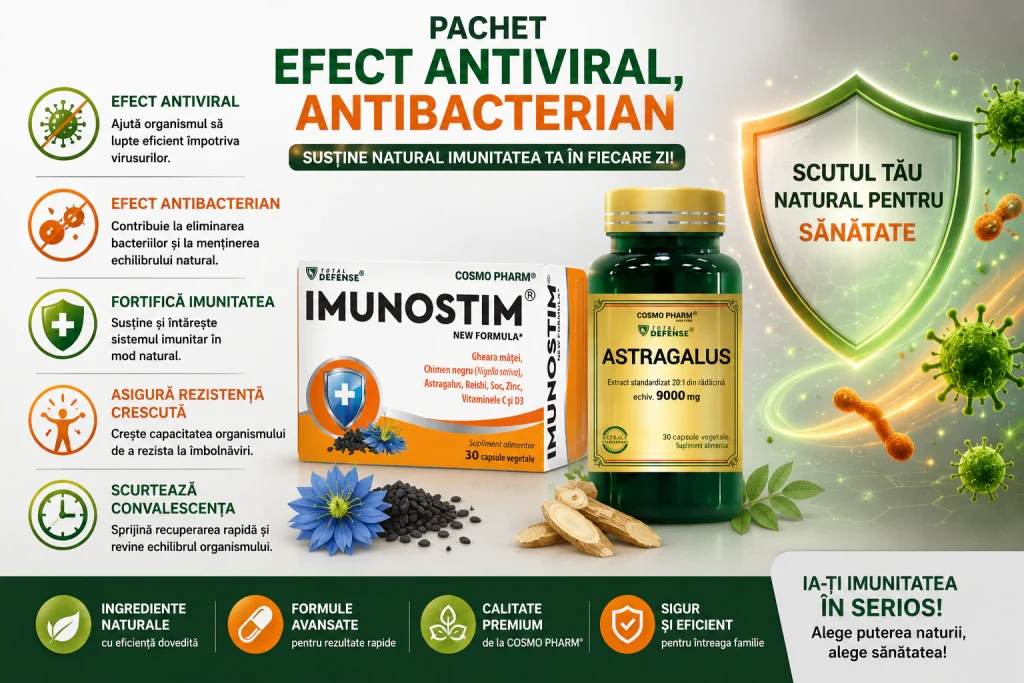 PACHET Imunitate senior - suplimente imunitate adulti 5 pachet suplimente pentru imunitae adulti Cosmopharm