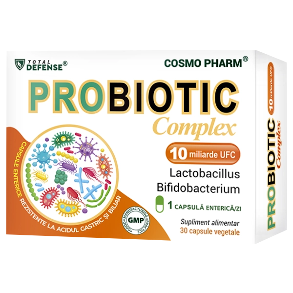 Probiotic Complex Cosmopharm supliment pentru echilibrul florei intestinale si sustinerea digestiei 30 capsule