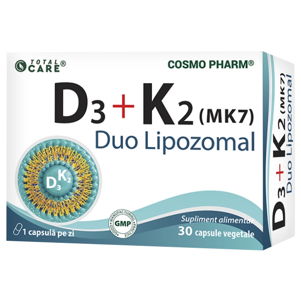 Vitamina D3 K2 Lipozomala - absorbtie ridicata 17 Vitamina D3 K2 duo lipozomal Cosmopharm