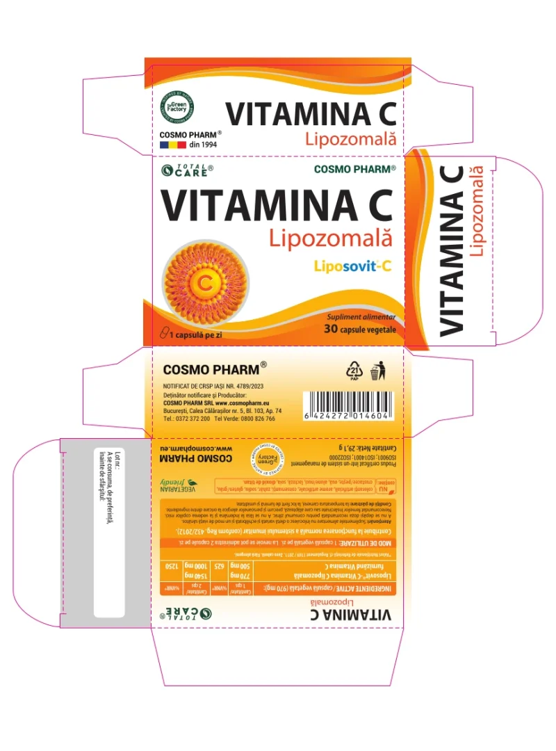Vitamina C Lipozomala Liposovit-C - pana la 1000 mg administrare zilnica - imagine 2