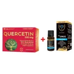 Pachet AllergyShield Cosmopharm – solutie completa anti alergii de sezon pentru reducerea simptomelor precum stranut, rinita alergica si ochi iritati, sustinand sistemul imunitar